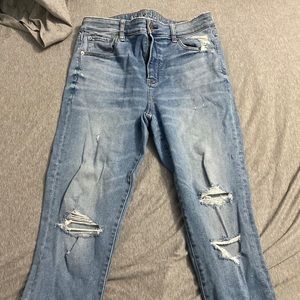 American eagle destroyed knee next level high rise jegging